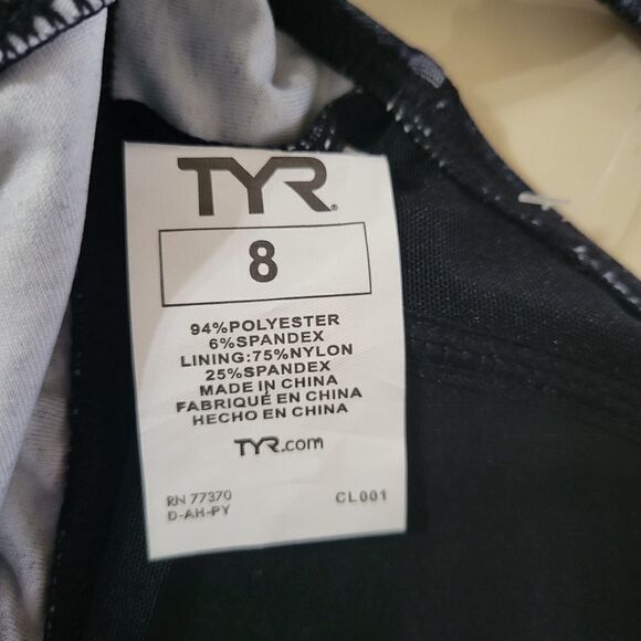 TYR Women's Blue Marled V-Neck Swimsuit Top - Picture 5 of 12